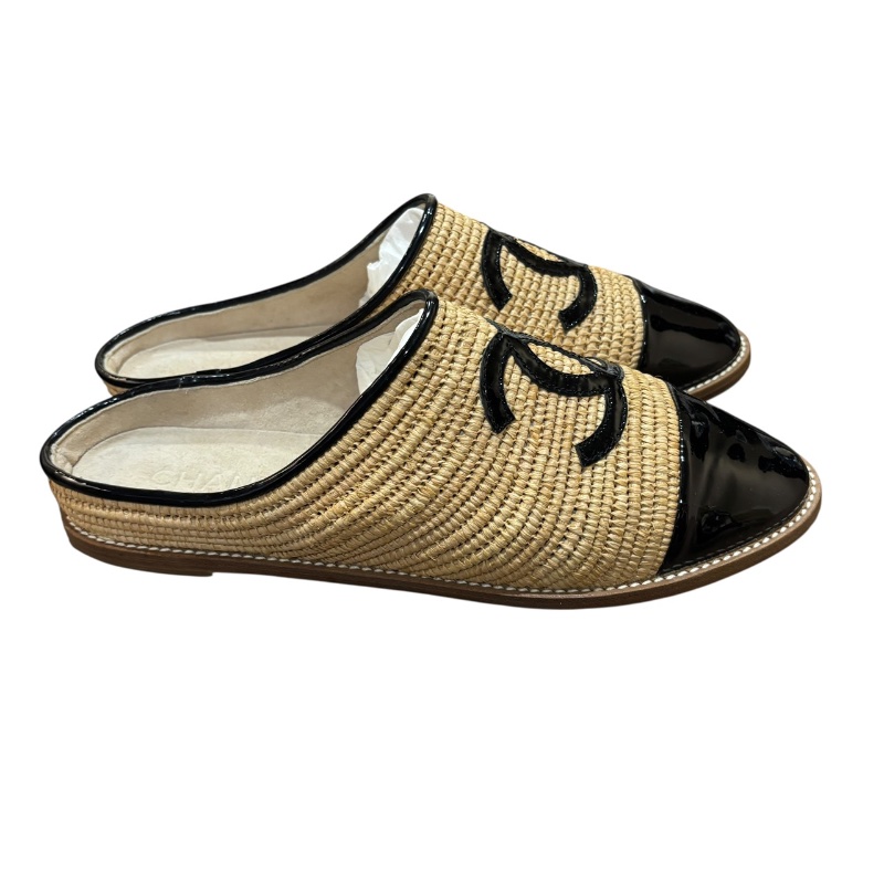 【美收精品】CHANEL 茶色編織平底鞋 4-734-1