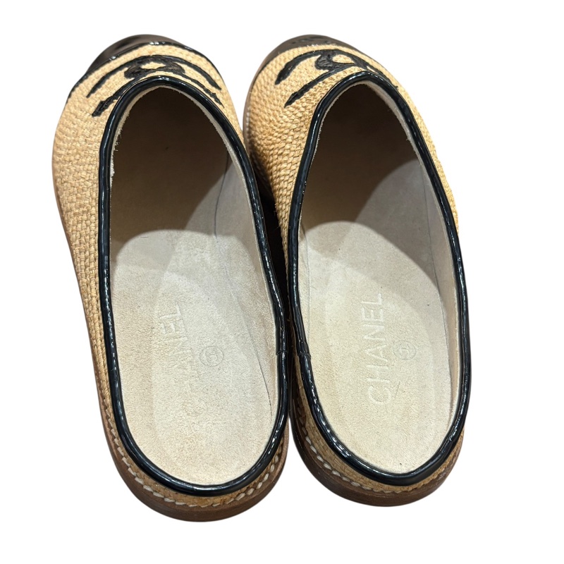 【美收精品】CHANEL 茶色編織平底鞋 4-734-5