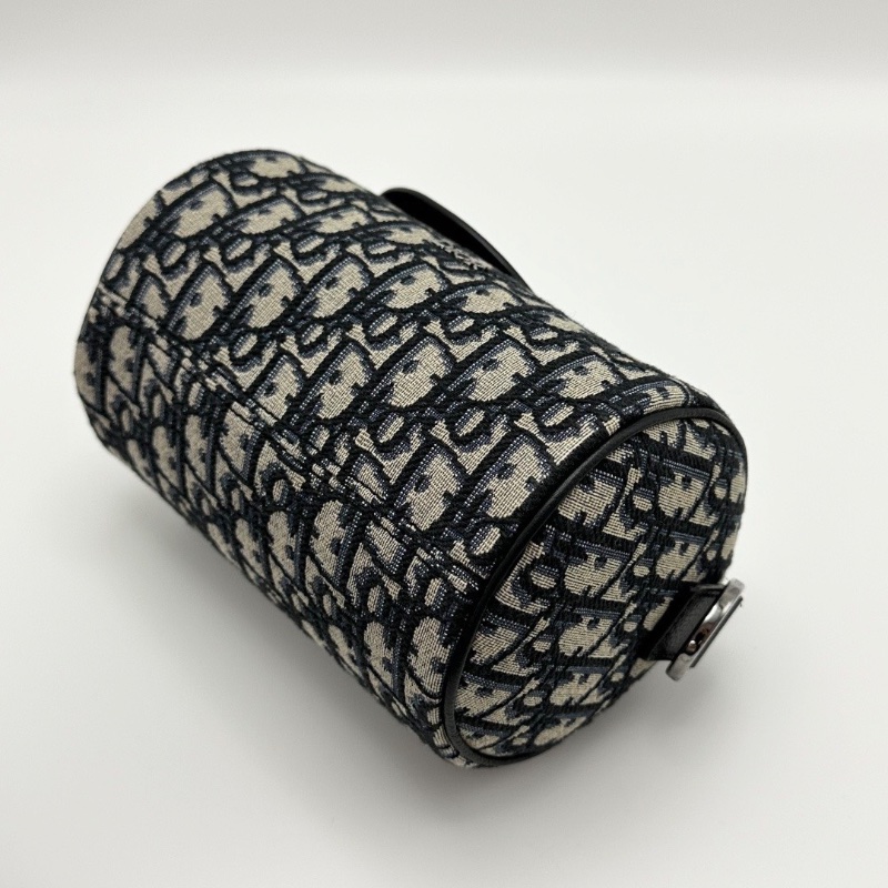 DIOR 老花刺繡oblique roller馬鞍圓筒肩背斜背包17*11*11 全新閒置配件塵袋吊牌-3