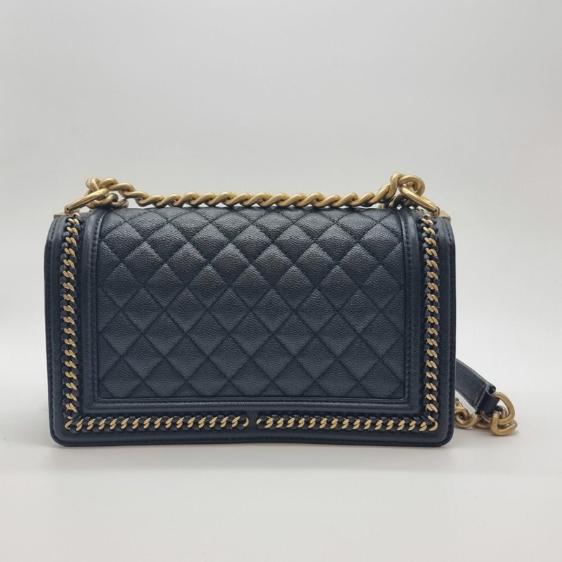 【包稅】CHANEL 全新未使用的 Caviar Boy 單肩包-4