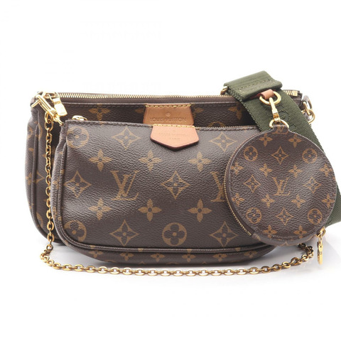 路易威登 多口袋配件鏈條單肩手提包 M44813 Monogram