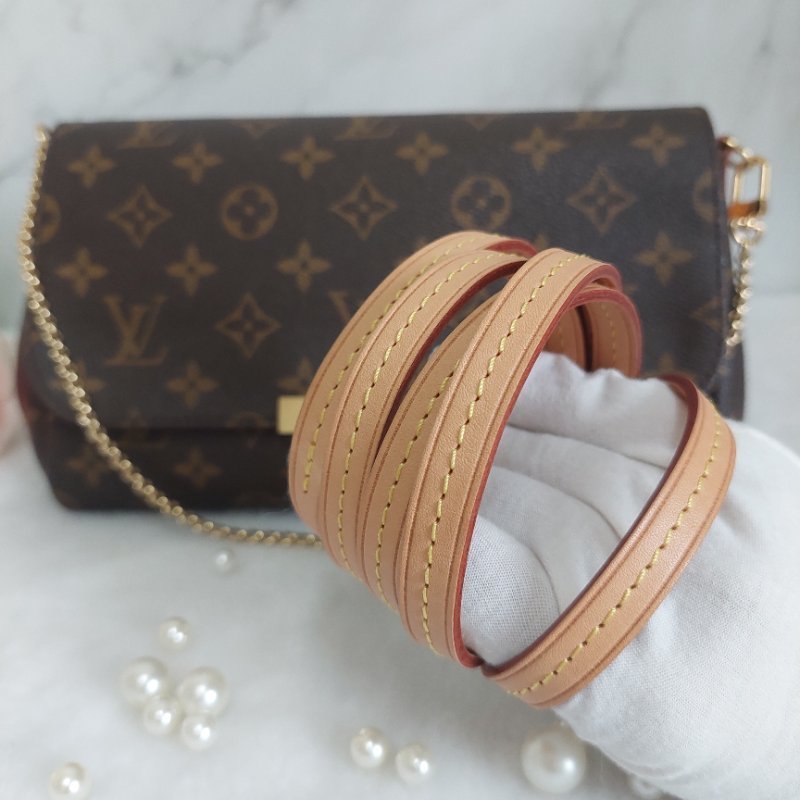 LV 經典老花M40718 🌈現品實拍 🌈 Favorite MM 經典花紋鍊條肩背包 斜背包~二手-28