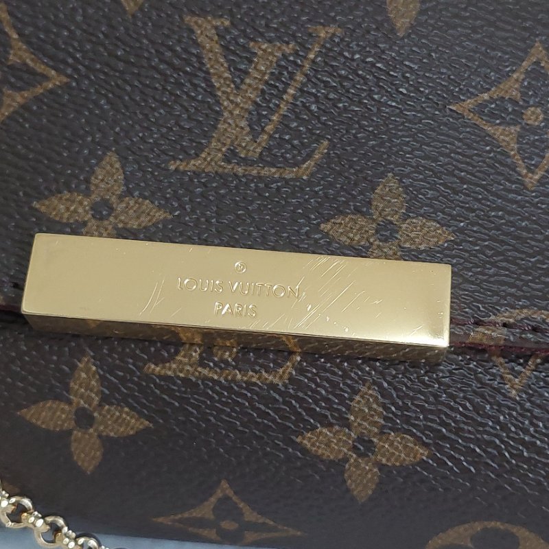LV 經典老花M40718 🌈現品實拍 🌈 Favorite MM 經典花紋鍊條肩背包 斜背包~二手-34