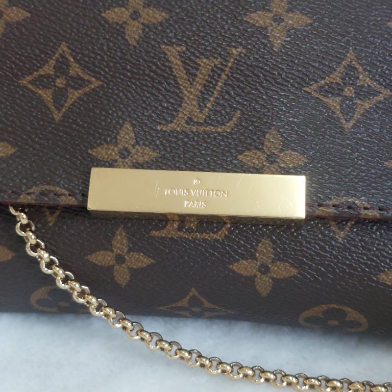 LV 經典老花M40718 🌈現品實拍 🌈 Favorite MM 經典花紋鍊條肩背包 斜背包~二手-51