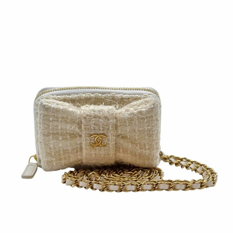 【包稅】CHANEL VIP禮品斜紋緞帶迷你鏈條包 CHB042244