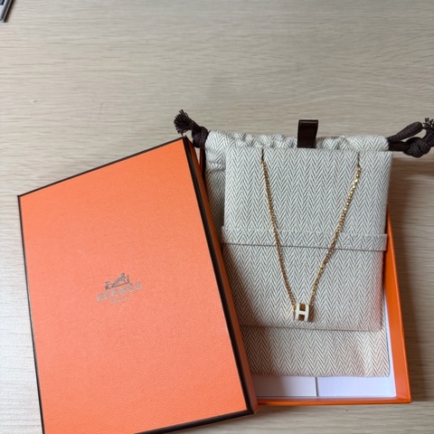 愛馬仕 Hermes Mini pop H項鍊 玫瑰金 白色