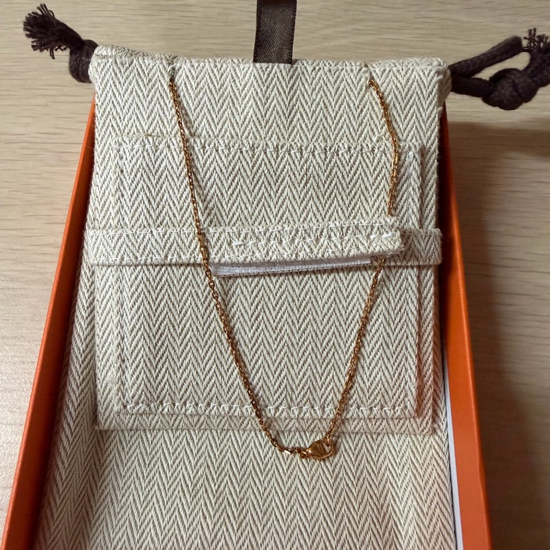 愛馬仕 Hermes Mini pop H項鍊 玫瑰金 白色-2