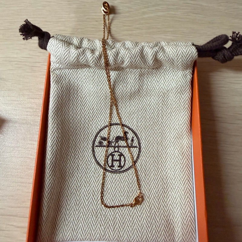 愛馬仕 Hermes Mini pop H項鍊 玫瑰金 白色-9