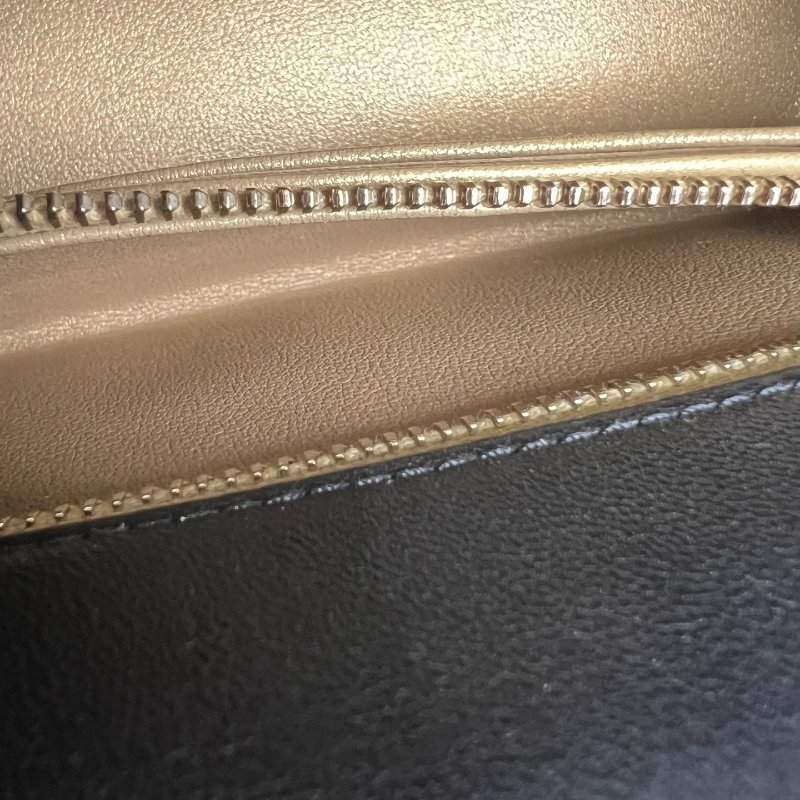 全新品 CHANEL AS1787 黑羊皮金球CF20-8