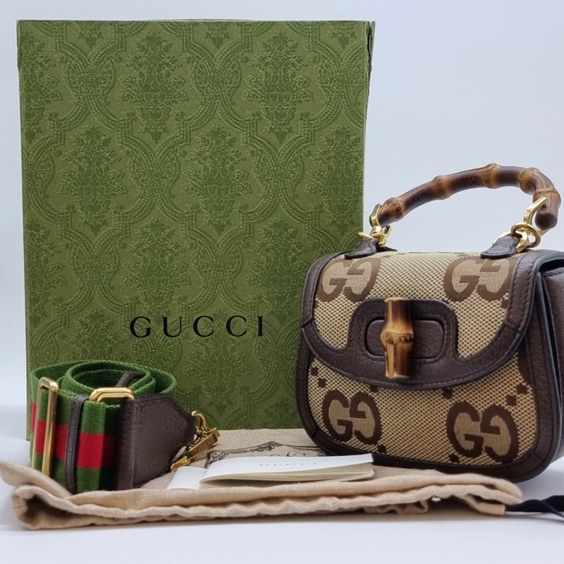 【包稅】GUCCI 迷你 686864 1947 竹製手提單肩包 GUB051209-7