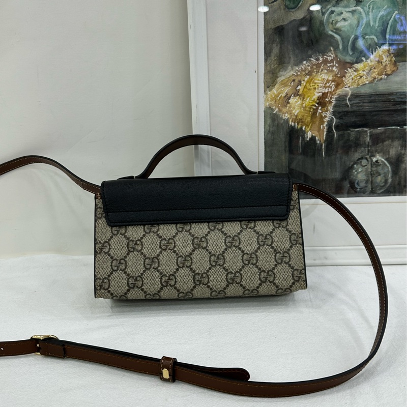 Gucci padlock月光寶盒 黑色 手提斜背包 尺寸 18*11-2