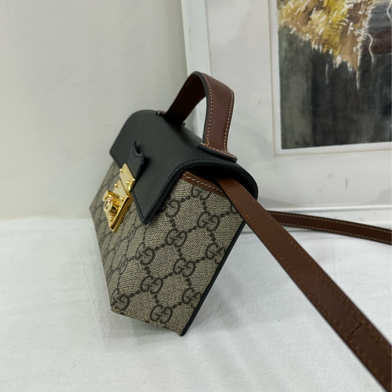 Gucci padlock月光寶盒 黑色 手提斜背包 尺寸 18*11-3