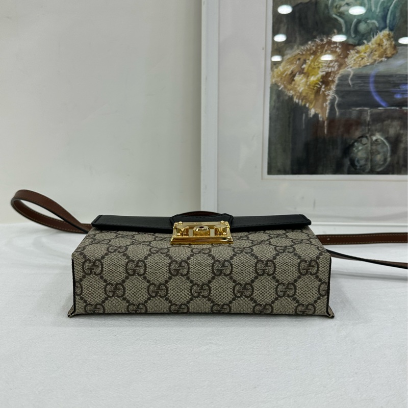 Gucci padlock月光寶盒 黑色 手提斜背包 尺寸 18*11-4