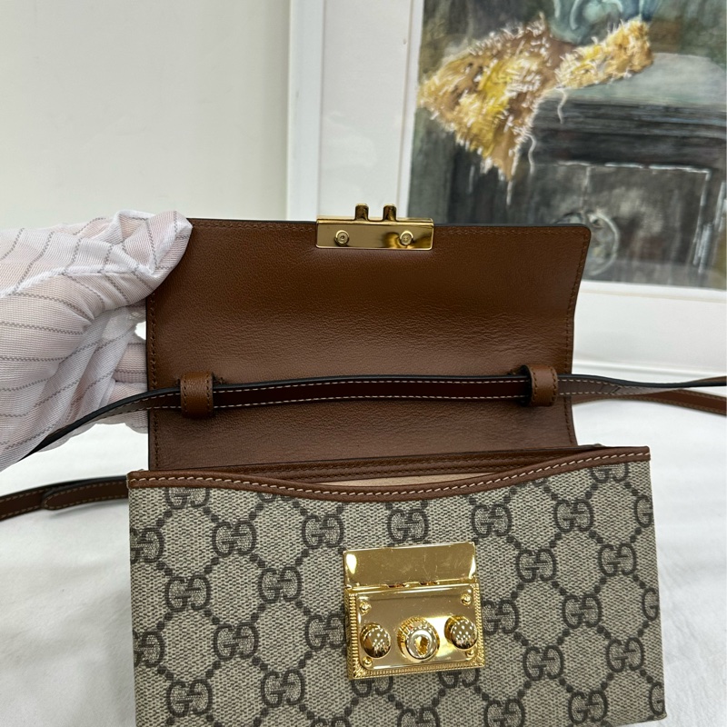 Gucci padlock月光寶盒 黑色 手提斜背包 尺寸 18*11-6