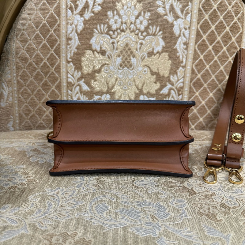 LV 雙色原花金釦Mini Dauphine肩斜背包M45959-4