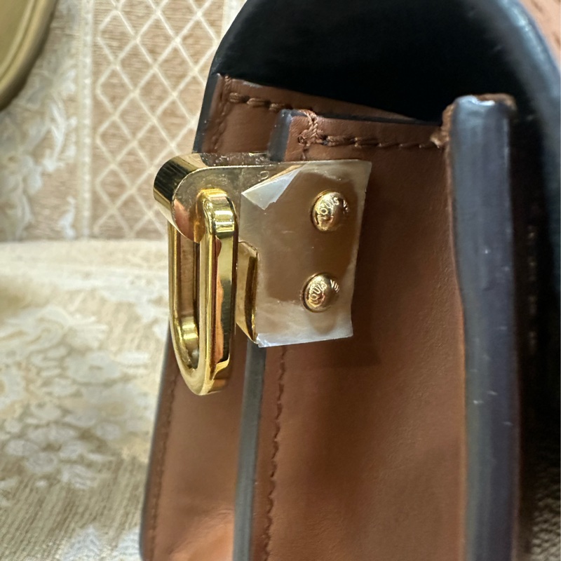 LV 雙色原花金釦Mini Dauphine肩斜背包M45959-8