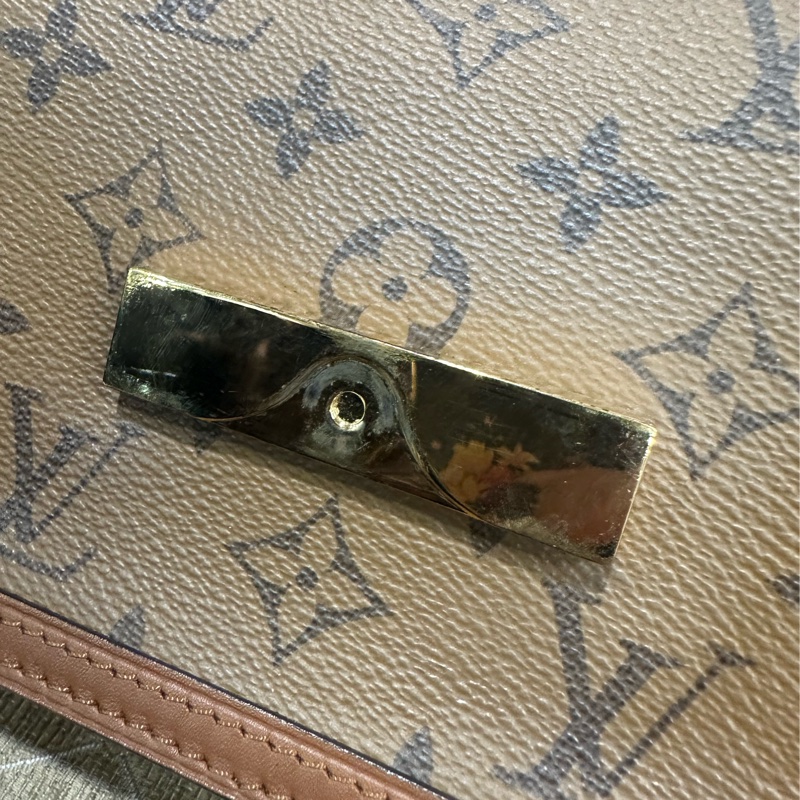 LV 雙色原花金釦Mini Dauphine肩斜背包M45959-11