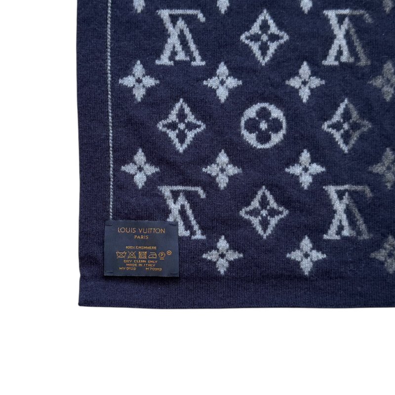 LOUIS VUITTON 老花 純羊絨 圍巾-6