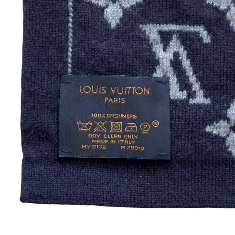 LOUIS VUITTON 老花 純羊絨 圍巾-7