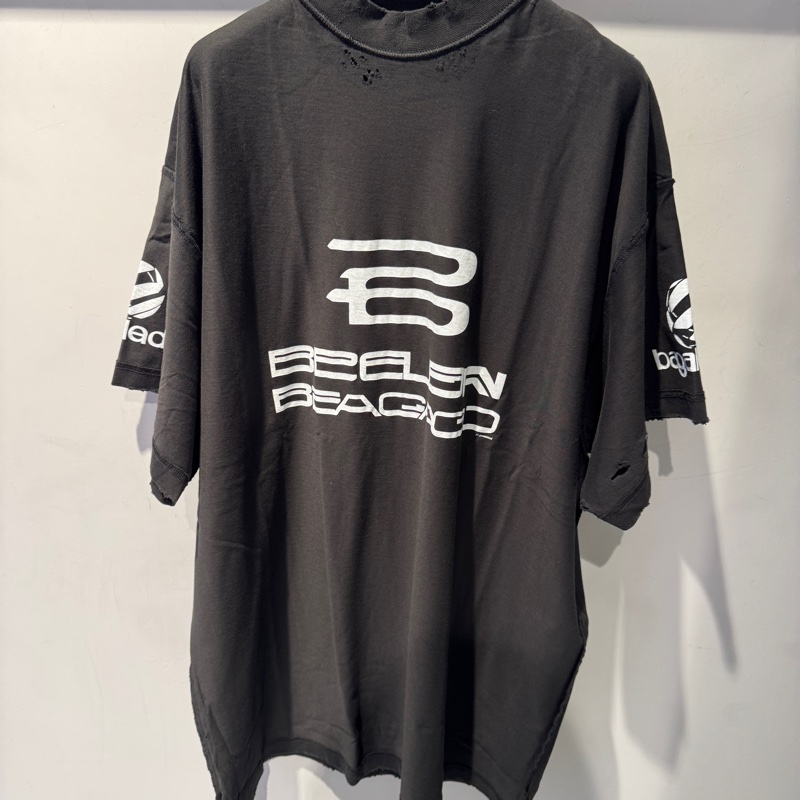 Balenciaga巴黎世家 Logo字母印花圓領短袖T恤 寬松版型 男款 黑色-1