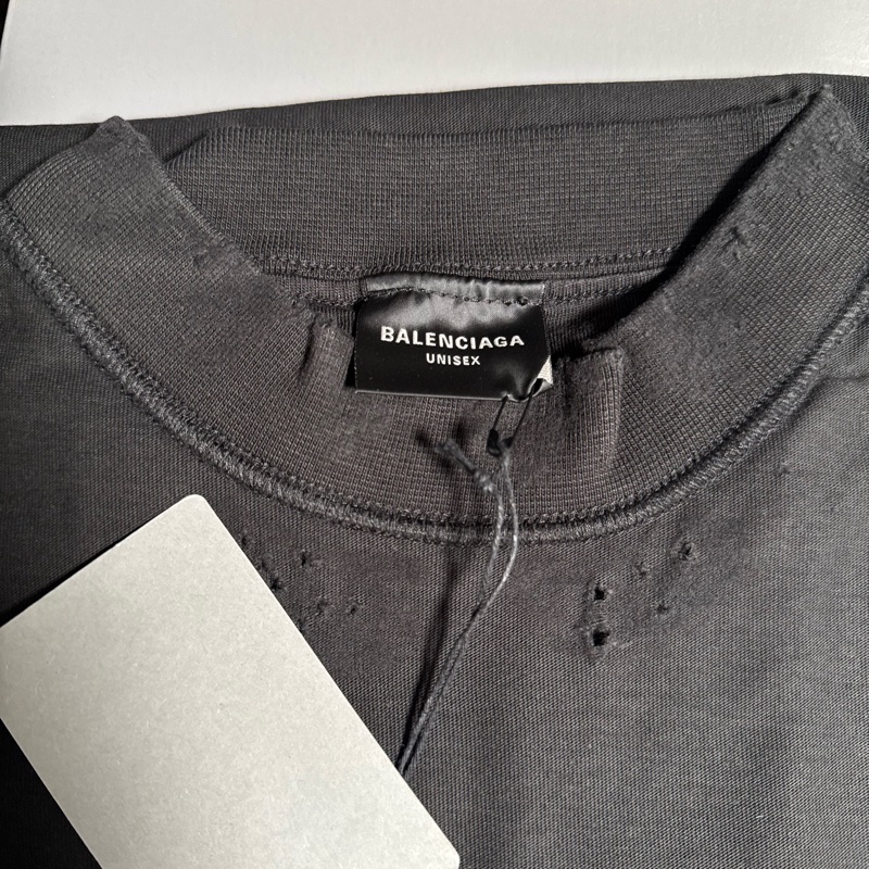 Balenciaga巴黎世家 Logo字母印花圓領短袖T恤 寬松版型 男款 黑色-6