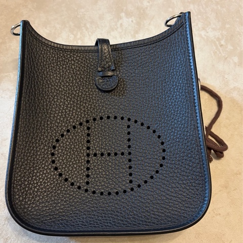 Hermes mini Evelyne 黑銀