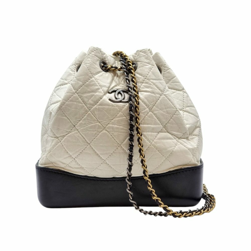 【包稅】CHANEL Gabrielle 白色雙肩包 CHB052110-0