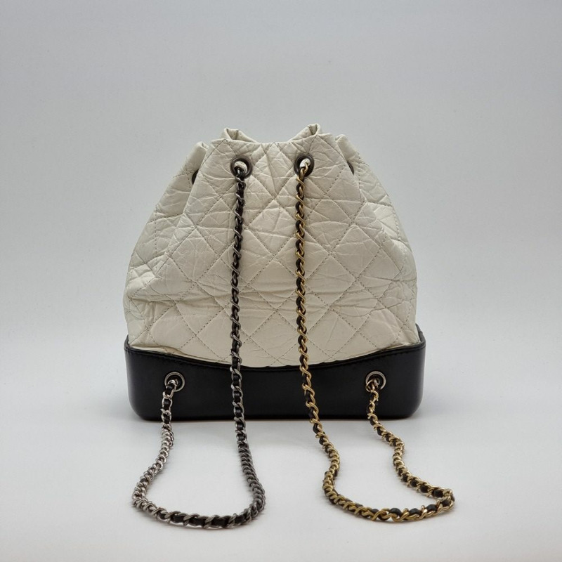 【包稅】CHANEL Gabrielle 白色雙肩包 CHB052110-4