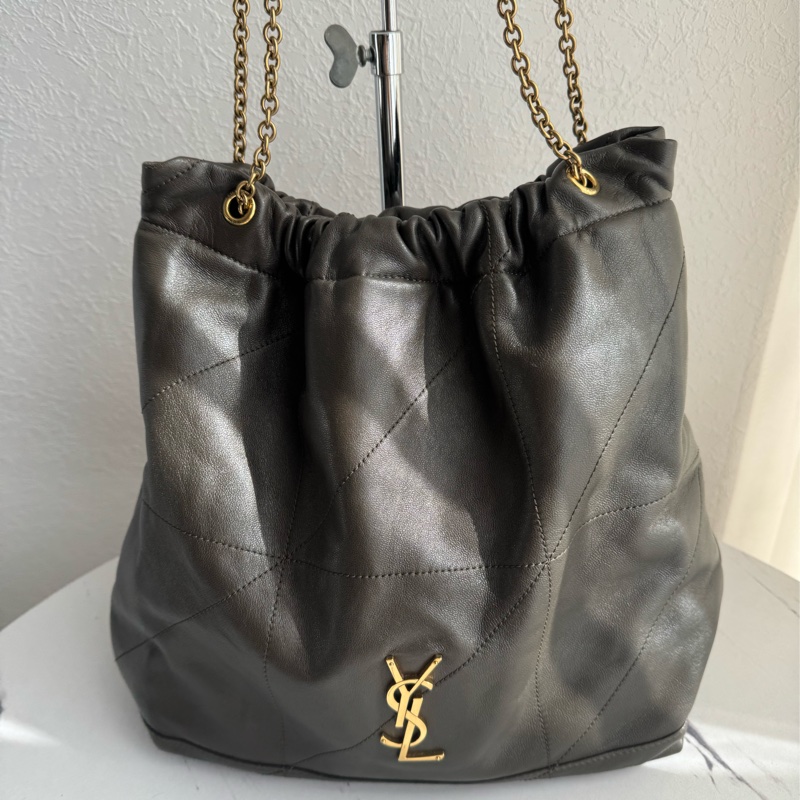 Ysl墨綠小羊皮金鏈雙肩包❤️新年高cp✨✨-1