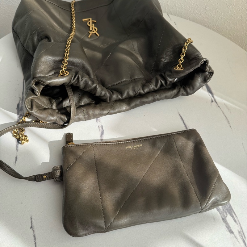 Ysl墨綠小羊皮金鏈雙肩包❤️新年高cp✨✨-29