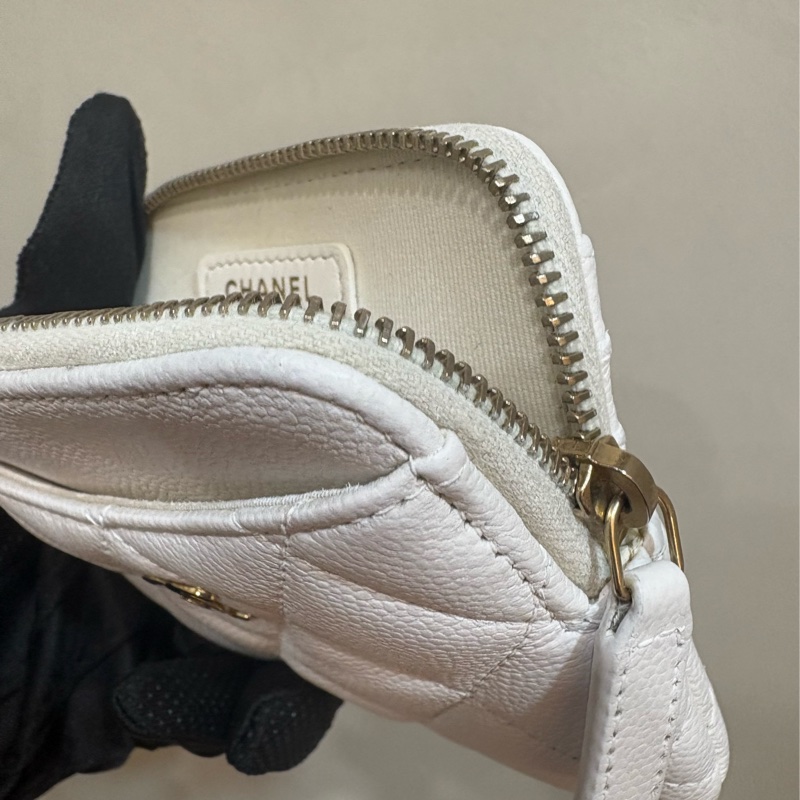 香奈兒 chanel 白色 吐司包-8