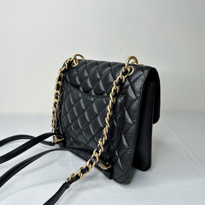CHANEL 23S黑金豆腐小書包-5