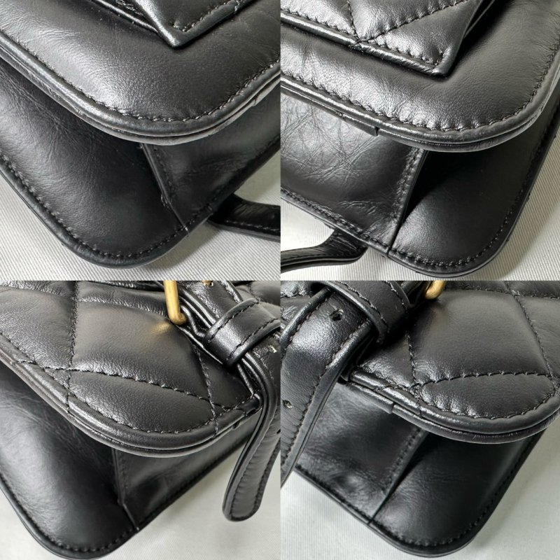 CHANEL 23S黑金豆腐小書包-12