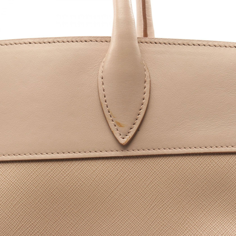 PRADA Esplanade SAFFIANO + CITY C 手提包 1BA046 皮革 米色 二手 女士-6