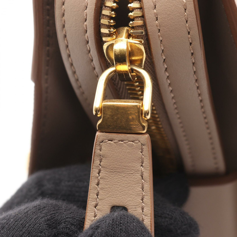 PRADA Esplanade SAFFIANO + CITY C 手提包 1BA046 皮革 米色 二手 女士-7