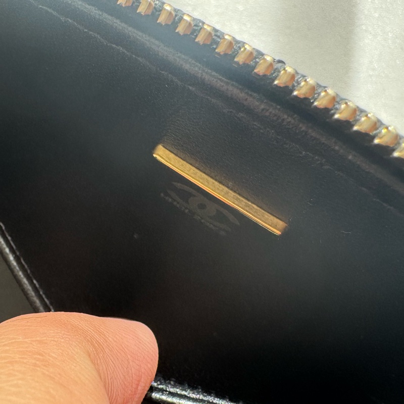 chanel AS3171黑荔枝淡金雙C方型化妝箱包-22