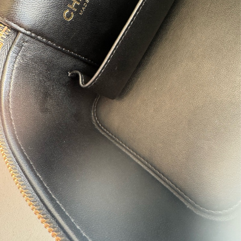 chanel AS3171黑荔枝淡金雙C方型化妝箱包-23