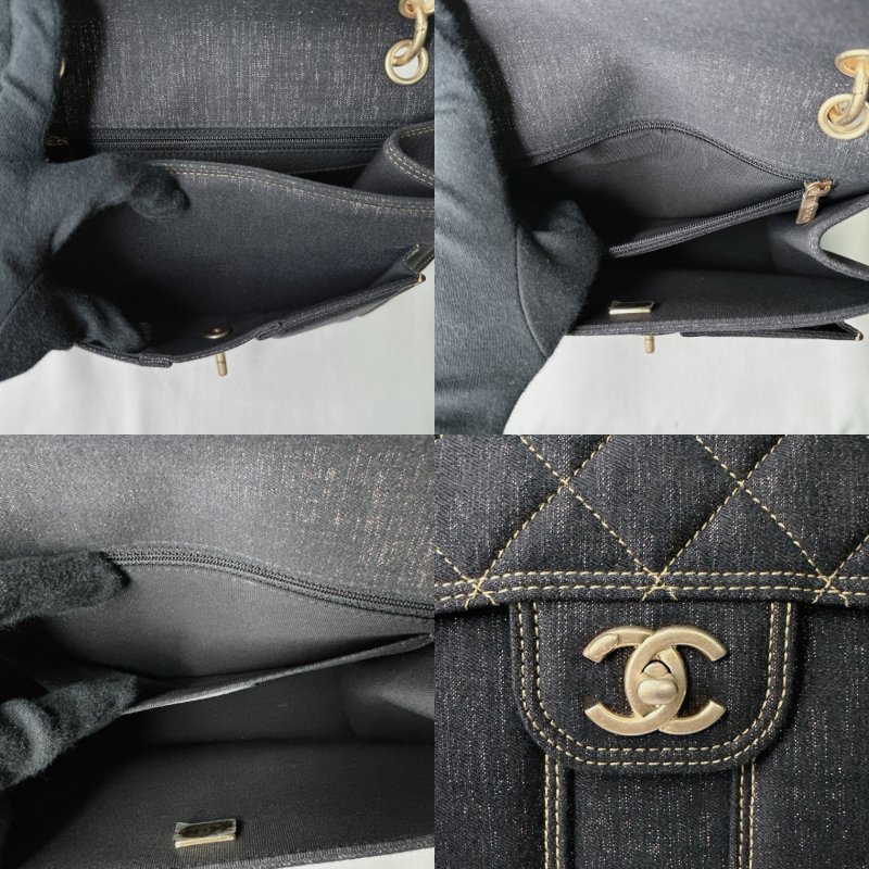 CHANEL 23S丹寧豆腐小書包-9