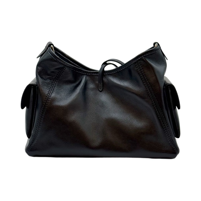 LOUIS VUITTON Carryall 字母徽標機車鏈條黑武士托特包Tote包購物袋 小羊皮 手提單肩包 小號 男女同款 黑色-1