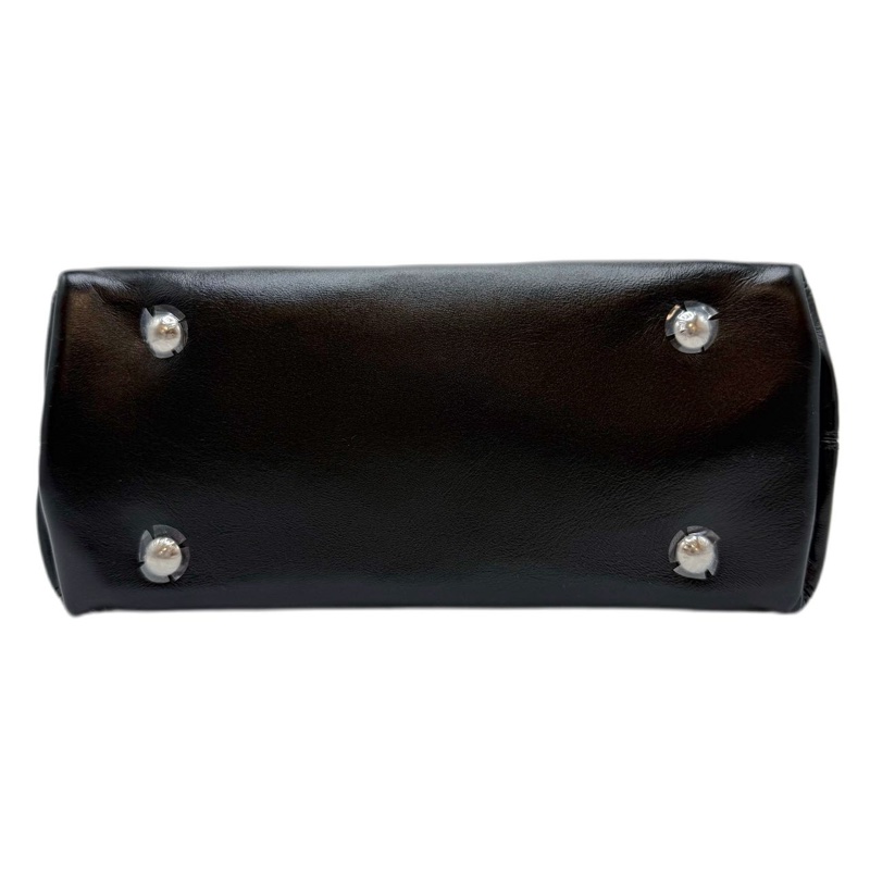 LOUIS VUITTON Carryall 字母徽標機車鏈條黑武士托特包Tote包購物袋 小羊皮 手提單肩包 小號 男女同款 黑色-5