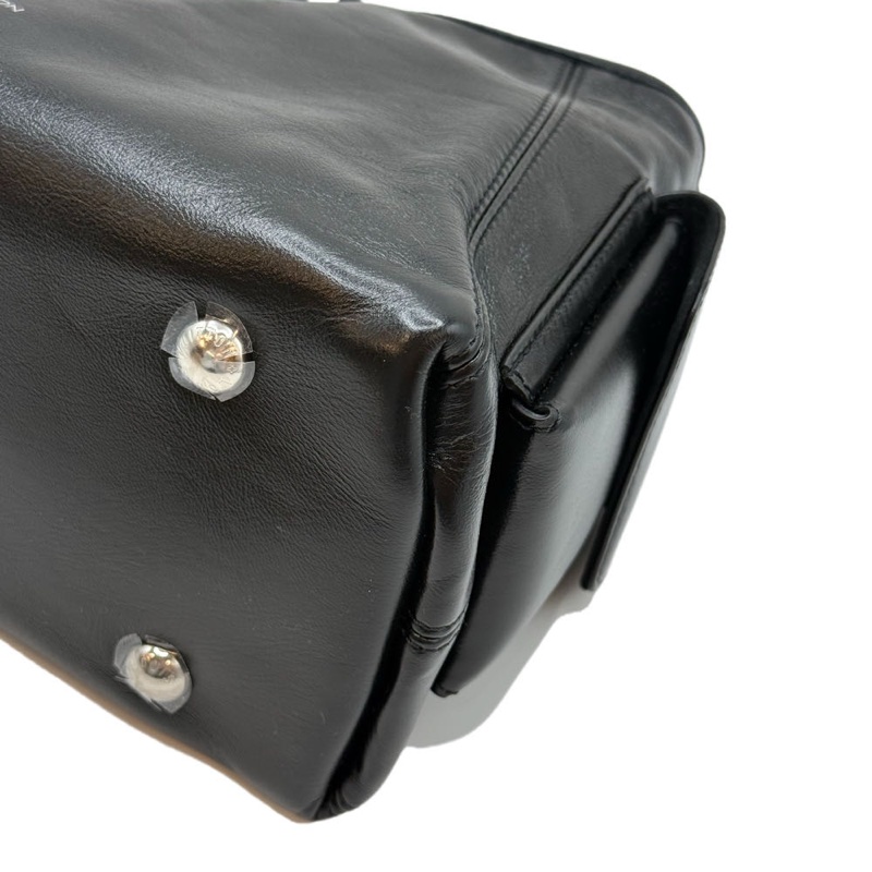 LOUIS VUITTON Carryall 字母徽標機車鏈條黑武士托特包Tote包購物袋 小羊皮 手提單肩包 小號 男女同款 黑色-6