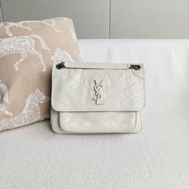 YSLNiki中號 奶白色油蠟皮 28*20*8.5 99新配件塵袋-2