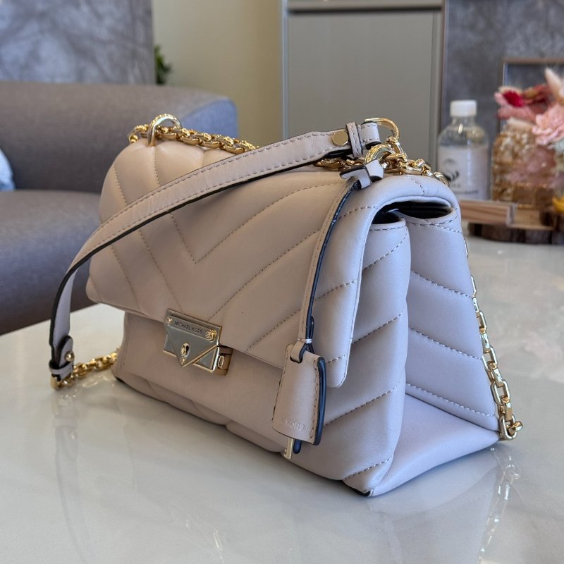 *SHIHNA名牌精品* Michael Kors Cece 裸粉 絎縫皮革肩背包-1