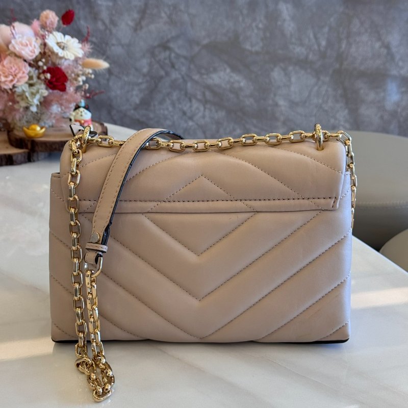 *SHIHNA名牌精品* Michael Kors Cece 裸粉 絎縫皮革肩背包-2