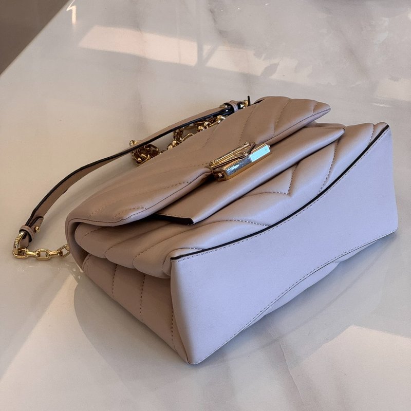 *SHIHNA名牌精品* Michael Kors Cece 裸粉 絎縫皮革肩背包-3