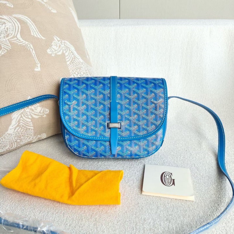 Goyard戈雅Belvedere老花郵差包小號22*16*7  99新配件塵袋-1