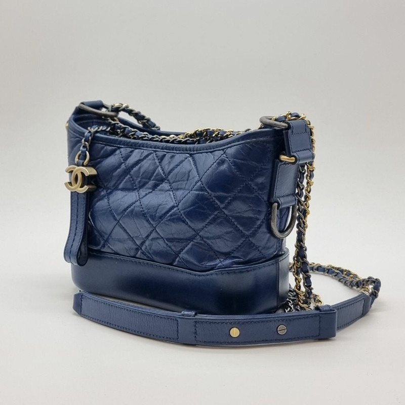 【包稅】CHANEL Gabrielle 單肩包 藍色 CHB052617-1