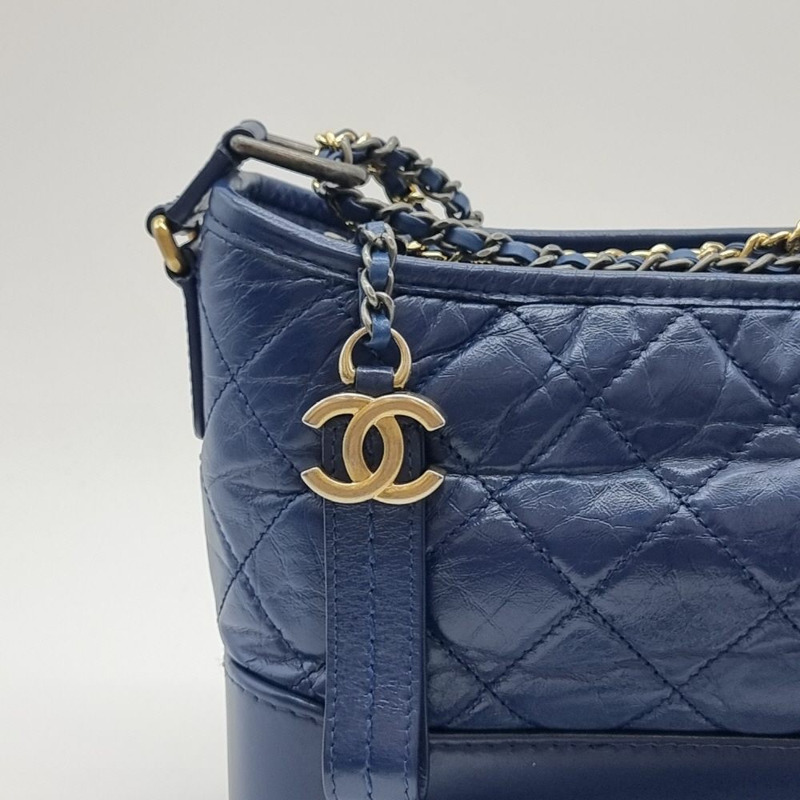 【包稅】CHANEL Gabrielle 單肩包 藍色 CHB052617-2