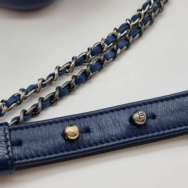 【包稅】CHANEL Gabrielle 單肩包 藍色 CHB052617-3