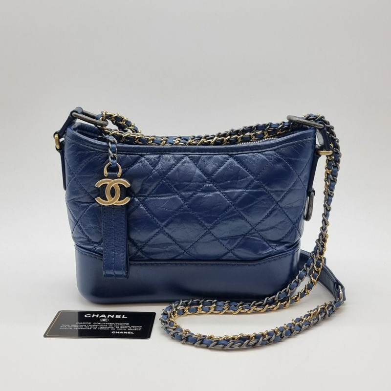 【包稅】CHANEL Gabrielle 單肩包 藍色 CHB052617-7